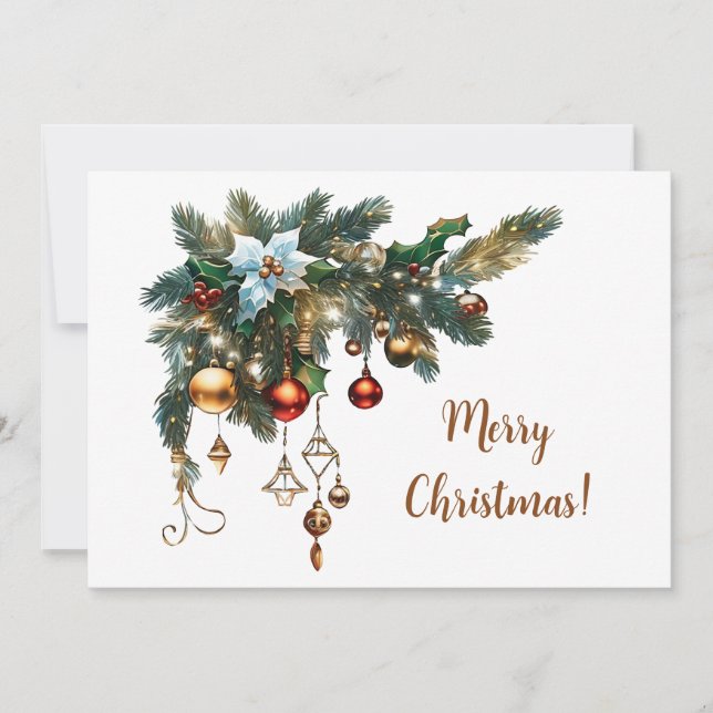 Klassisk jul julkort (Framsida)