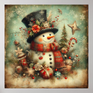 Klassisk jul, Poster Snögubbe