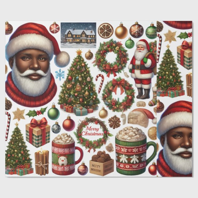 Klassisk jul presentpapper (Platt)
