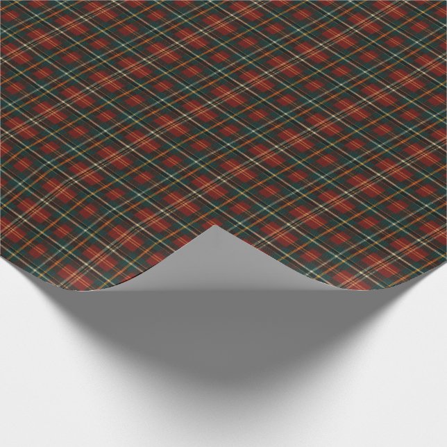 Klassisk jul Red Tartan Play Mönster Presentpapper (Hörn)