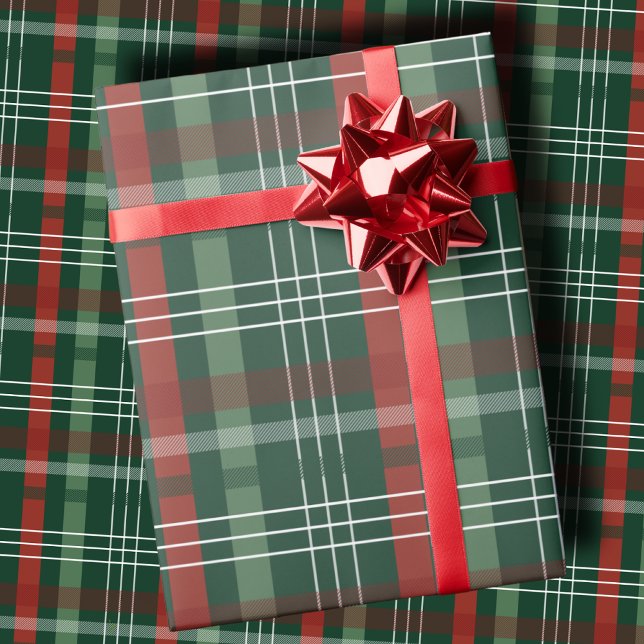 Klassisk jul röda och gröna karljohansmönster jul presentpapper (Skapare uppladdad)