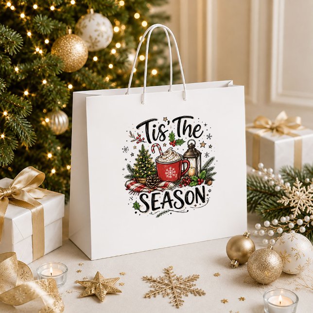 Klassisk jul snöflinga presentpåse stil (Classic Christmas Snowflake Holiday Gift Bag Style

)