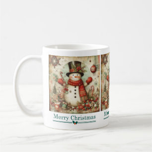 Klassisk jul Snögubbe Mugg