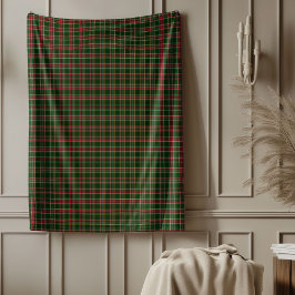 Klassisk jul Tartan Play Blanket Red & Grönt Fleecefilt