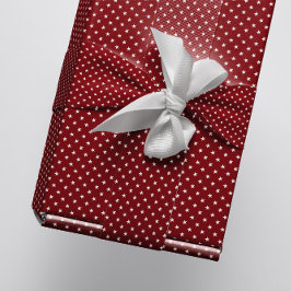 Klassisk julburgundy Stars Multi Presentpapper