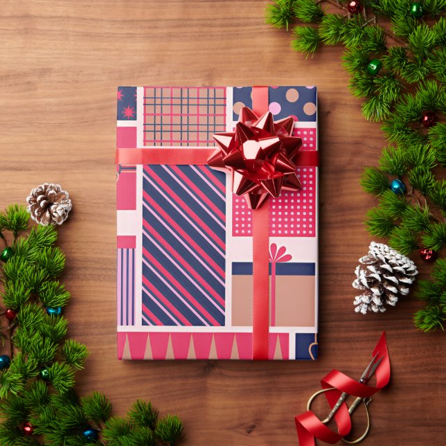 🎄Klassisk Julcollage Presentpapper (Julgåva)