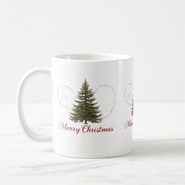 Klassisk Julgran Mugg 11 oz - God jul (Vänster)