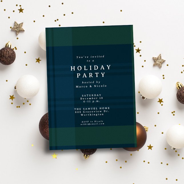 Klassisk julklapp enkel julfest inbjudningar (Skapare uppladdad)