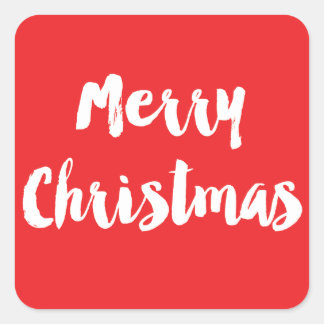 Klassisk julklapp fyrkantigt klistermärke