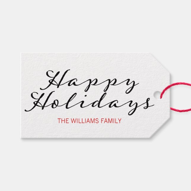 Klassisk julklapp Glad helg Gift-Märkre Presentetikett (Framsidan (Horisontell))