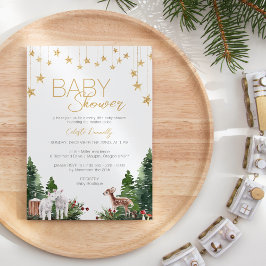 Klassisk julklapp Vit könsuppehållande babystötare Inbjudningar