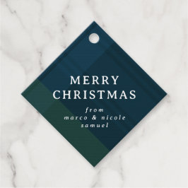 Klassisk julklappad enkel marin personlig gåvor etiketter