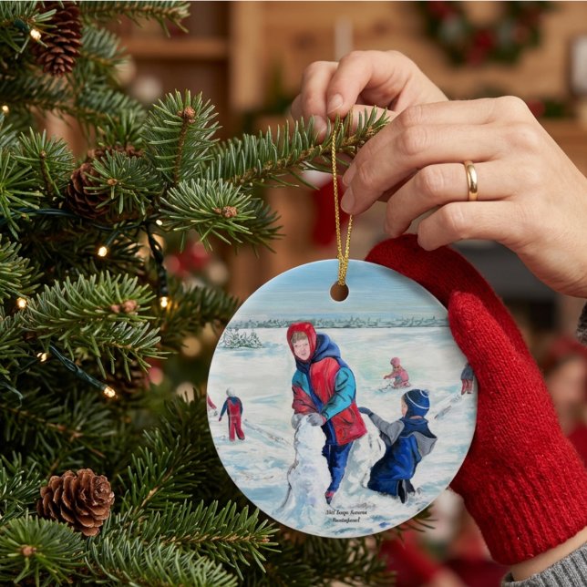 Klassisk julkonst julgransprydnad keramik (Skapare uppladdad)