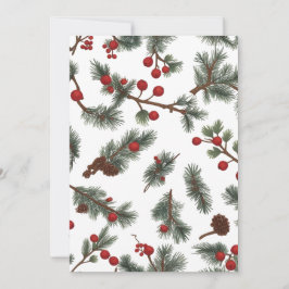 Klassisk julkransband platt julkort