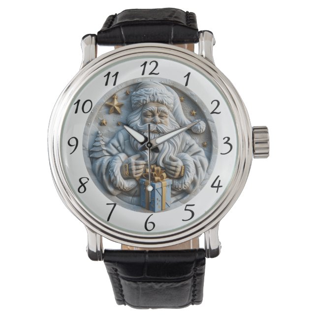 Klassisk julmagie med tomte armbandsur (Framsida)