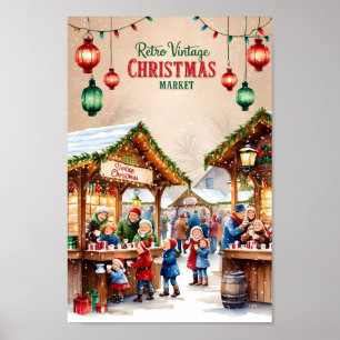 Klassisk julmarknadsplats poster