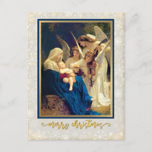 Klassisk julmusik med änglar "God Jul" Helg Vykort