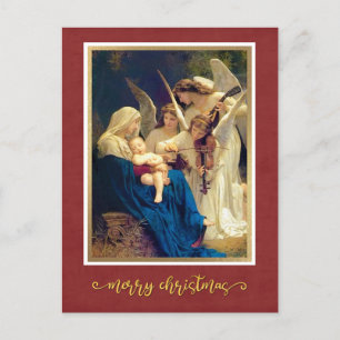 Klassisk julmusik med änglar "God Jul" Helg Vykort