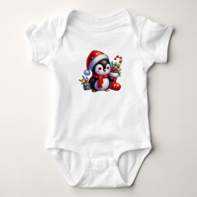 Klassisk julpenguin t shirt (Framsida)