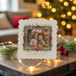Klassisk julplaid fotomal ID1141A Underlägg Papper
