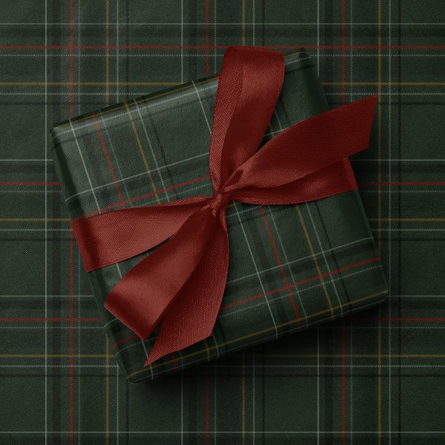 Klassisk julplaid jägare grön jul presentpapper (Skapare uppladdad)