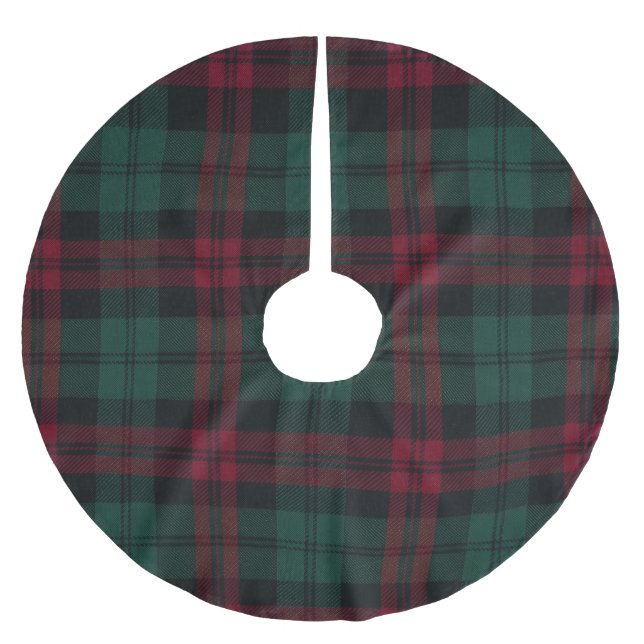 Klassisk julplaid trädskört julgransmatta borstad polyester (Framsidan)