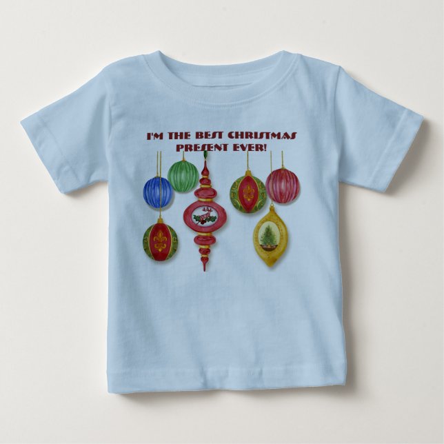 Klassisk julprydnad Baby Creeper Tee Shirt (Framsida)