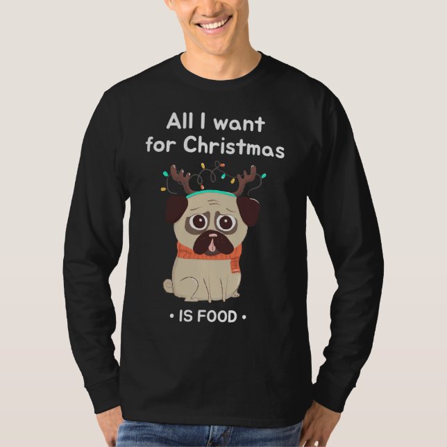 Klassisk julpug Classic T-Shirt 359 (Framsida)