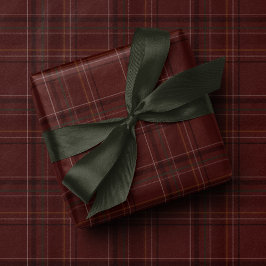 Klassisk julrutig stilren vinröd julstämning presentpapper