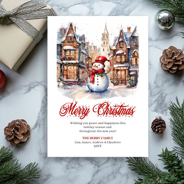 Klassisk julscen julhälsningskort julkort (Classic holiday scene Christmas greeting card

)