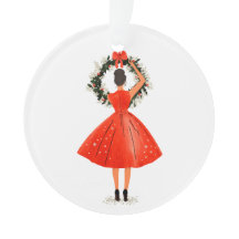 Klassisk julskönhet i Röd säng