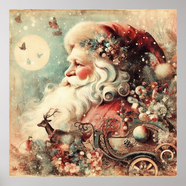 Klassisk jultomte Poster (Framsidan)