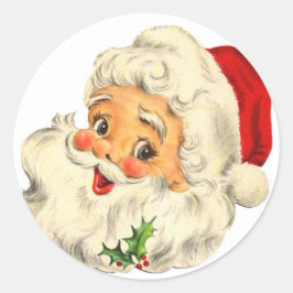 Klassisk jultomte - vacker runt klistermärke
