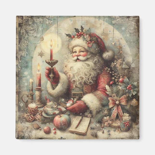 Klassisk jultomten Magnet (Framsidan)