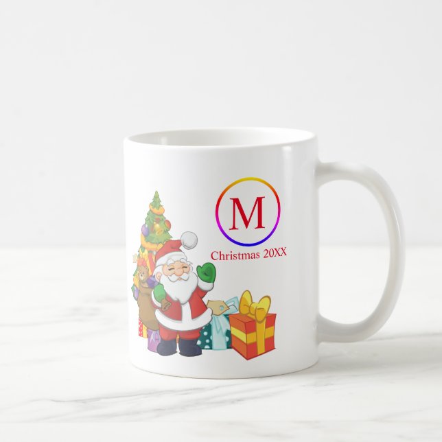 Klassisk Jultomten Monogram-jul Kaffemugg (Höger)