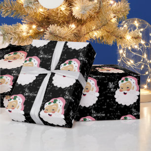 Klassisk Jultomten Rosa Hat Personlig Presentpapper