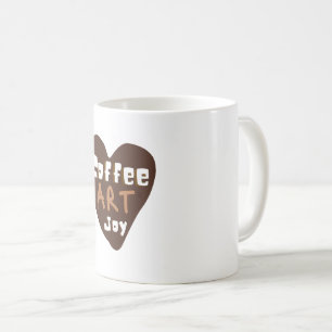 Klassisk kaffekonst hjärtformad mugg