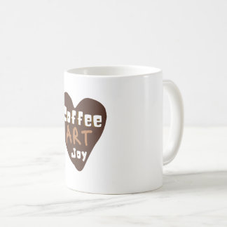 Klassisk kaffekonst hjärtformad mugg