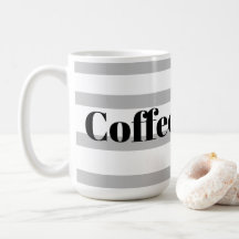 Klassisk kaffemugg - Blå ringar Grå
