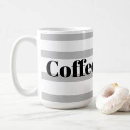 Klassisk kaffemugg - Blå ringar Grå