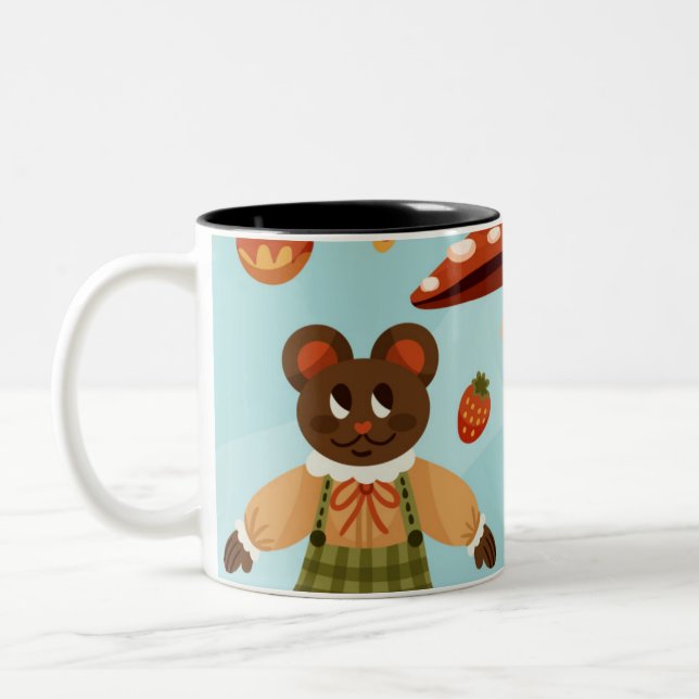 Klassisk kaffemugge med dekaldesign  Två-Tonad mugg (Vänster)