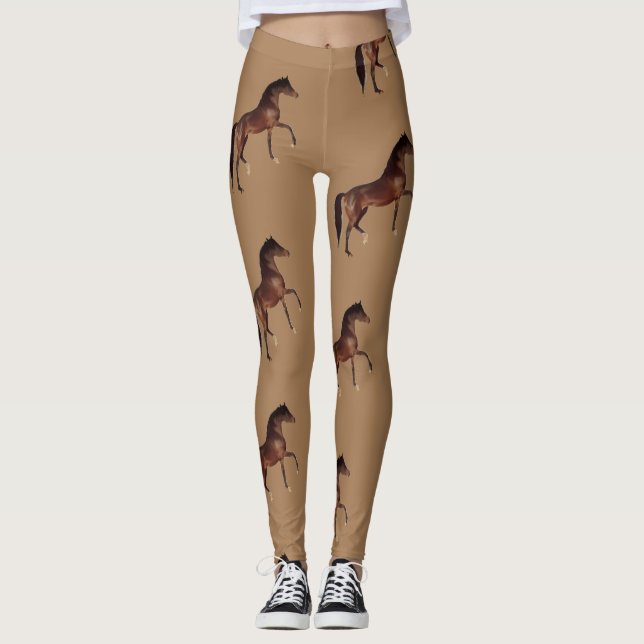 Klassisk, kaj, trottohäst leggings (Framsida)