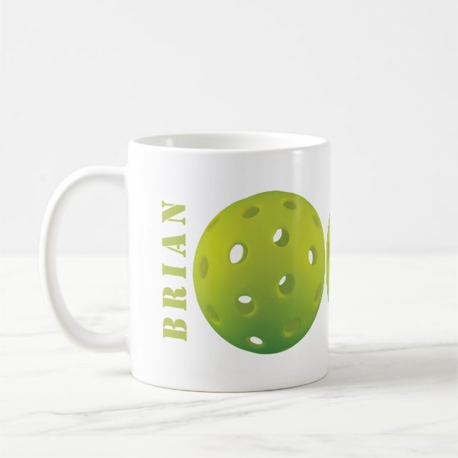 Klassisk kalk grön 002 med namn kaffemugg (Vänster)