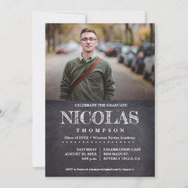 Klassisk kalkbrädeshav i Student Inbjudningar