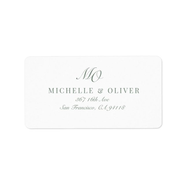 Klassisk kalligrafi adressetikett (Framsidan)