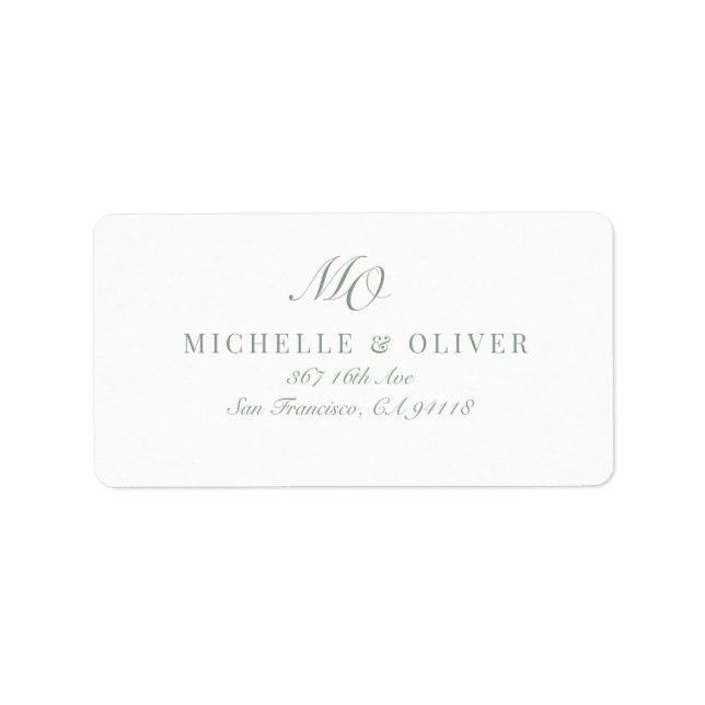 Klassisk kalligrafi adressetikett (Framsidan)