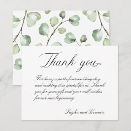 Klassisk kalligrafi Bröllop - tackkort Tack Kort