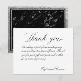 Klassisk kalligrafi Bröllop - tackkort Tack Kort