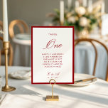 Klassisk kalligrafi Deep Red Old Money Bordsnummer<br><div class="desc">Konstruktionsinsamlingen "Classic Calligraphy Old Money" i bröllop är en tidlös och elegant svit som inspirerats av en förfinad tradition och underskattad lyx. Med skarp svart gräns, ömtålig serif typsnitt och romantisk manusskrift, sänder den här sorten sofistikerad charm som påminner om vintage soirées och äldre gods. Perfekten för formella bröllop- och...</div>
