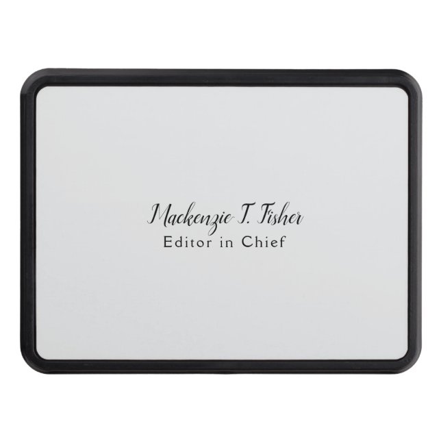 Klassisk kalligrafi Elegant Enkelt Grått Dragkroksskydd (Framsidan)